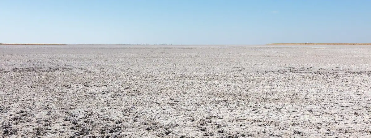 The salt flats of Makgadikgadi Pans National Park