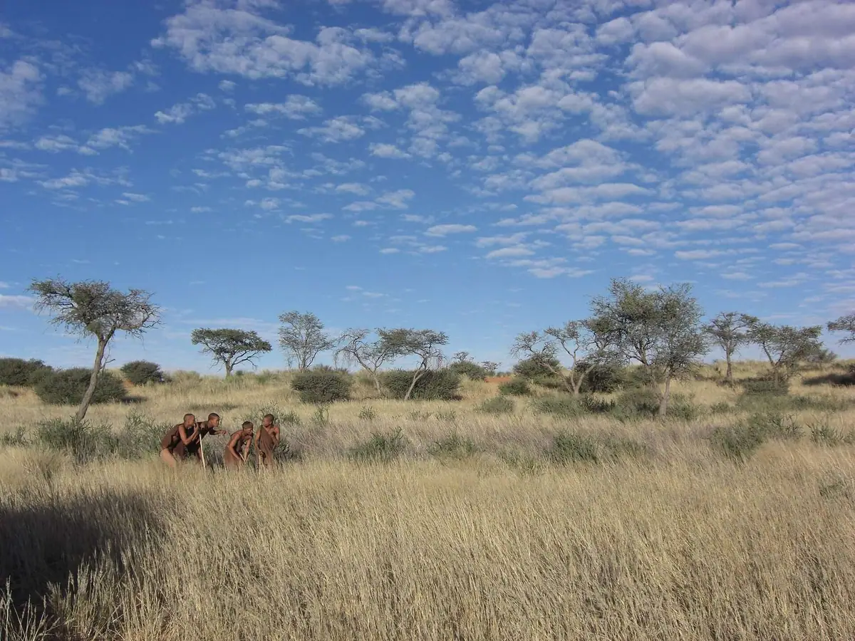 San community members in the Kalahari